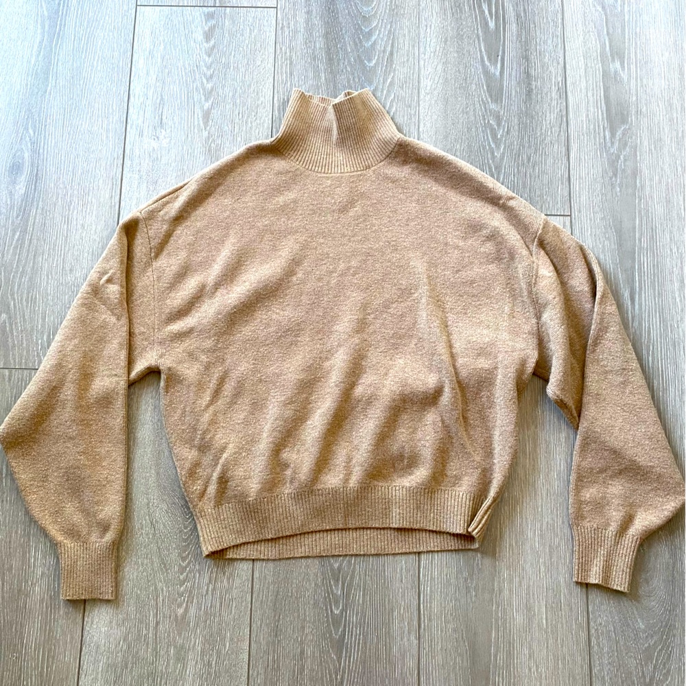 Tan Abercrombie and Fitch Turtleneck Sweater